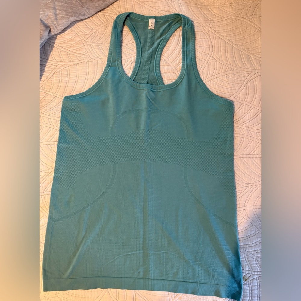 Lululemon Swiftly Teal Racerback Tank Top hip length
